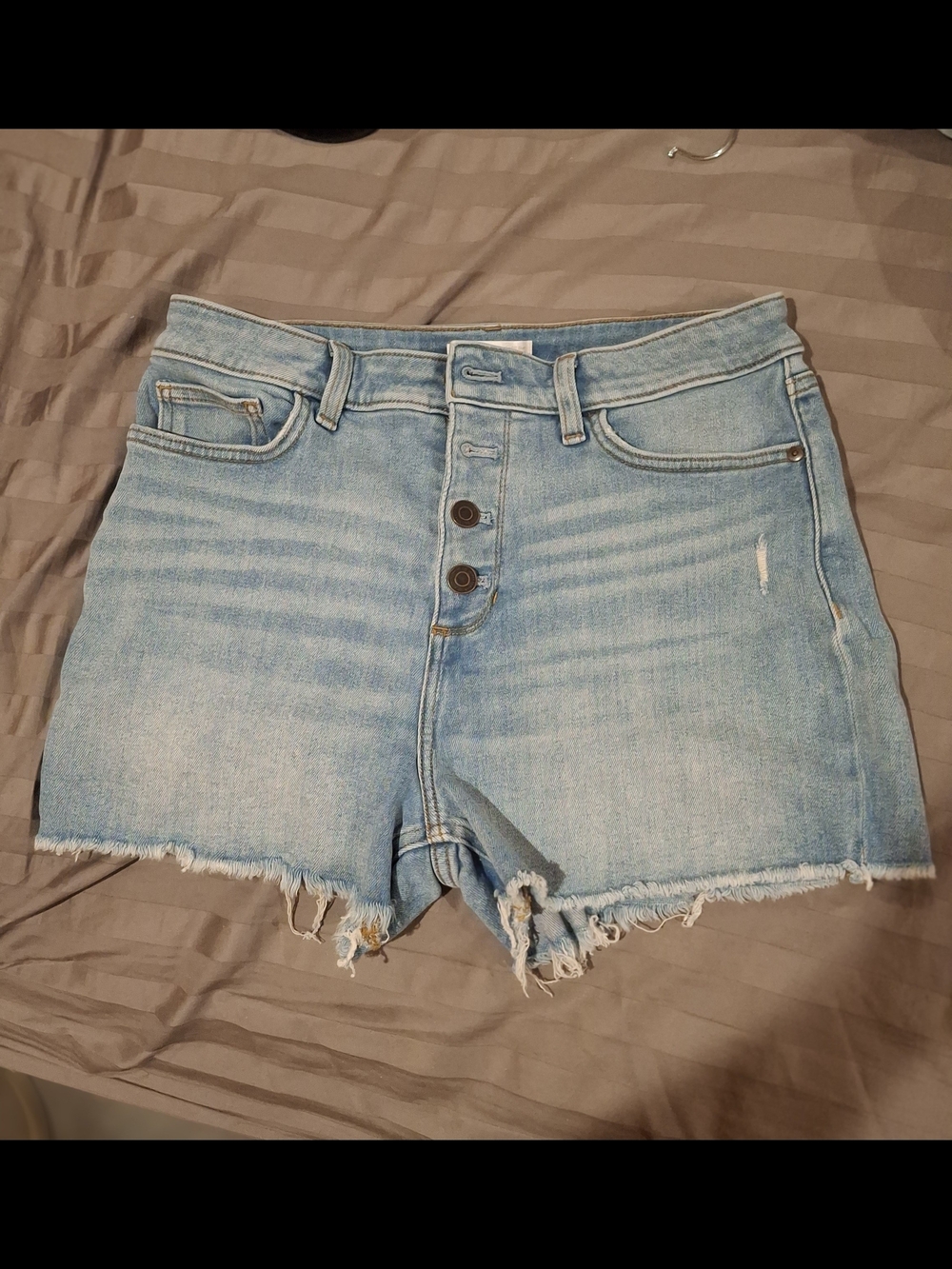 LC Lauren Conrad Light Blue Distressed Denim Cutoff Shorts